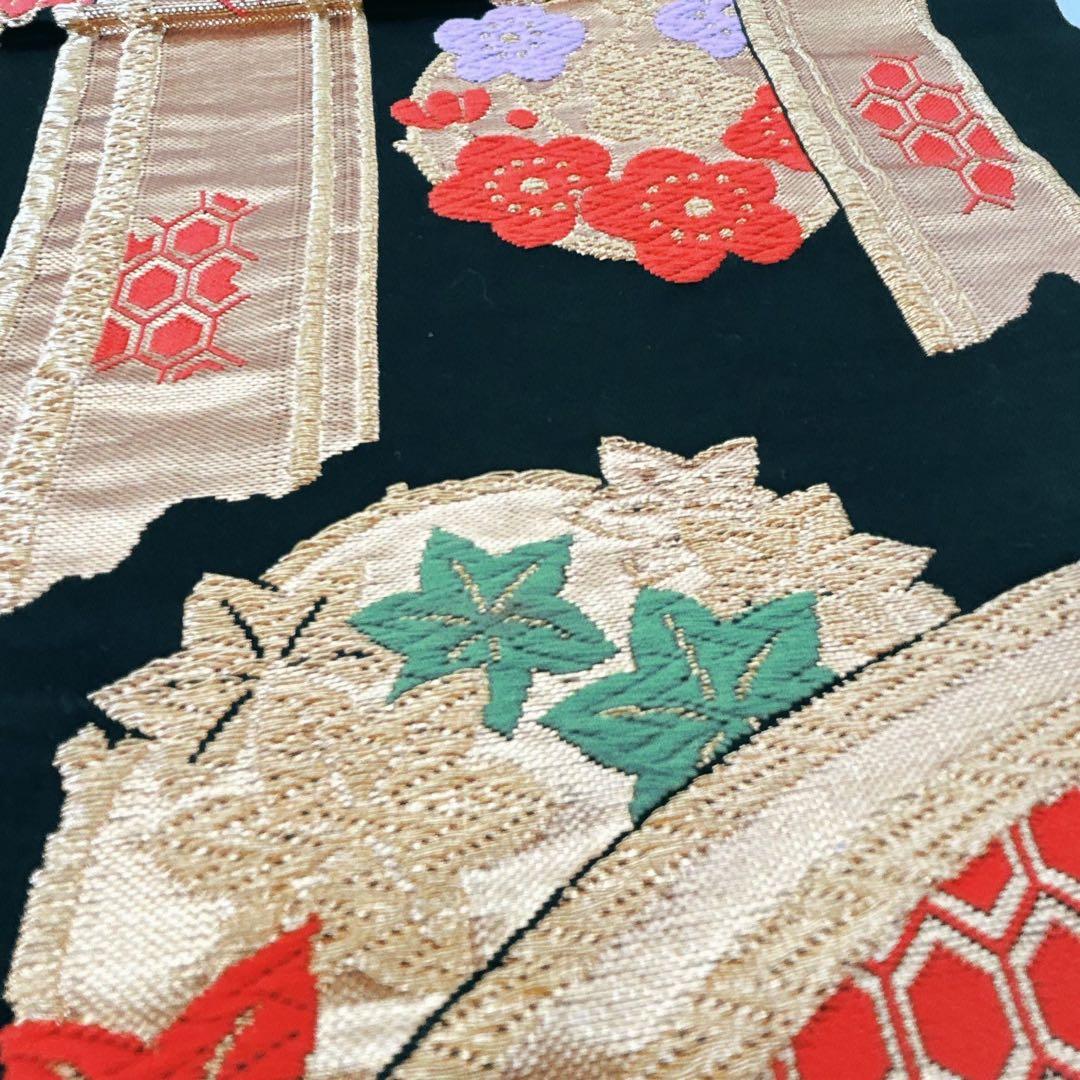 フルセット　七五三７歳女の子　着物　黄緑地　金プリント梅地紋　51219