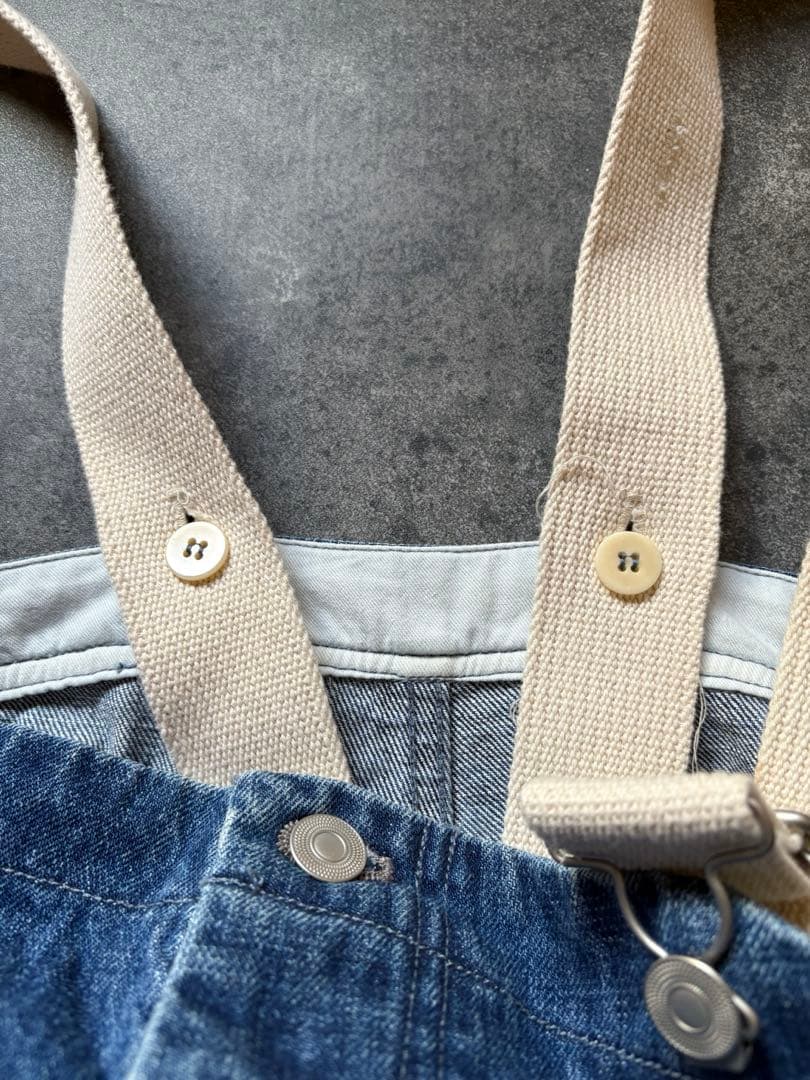 【美品】ネストローブ nestrobe デニムデッキサロペット