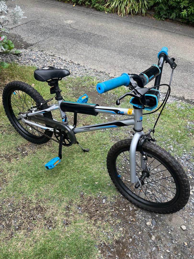 BMXバイク シルバー/ブルー 小径