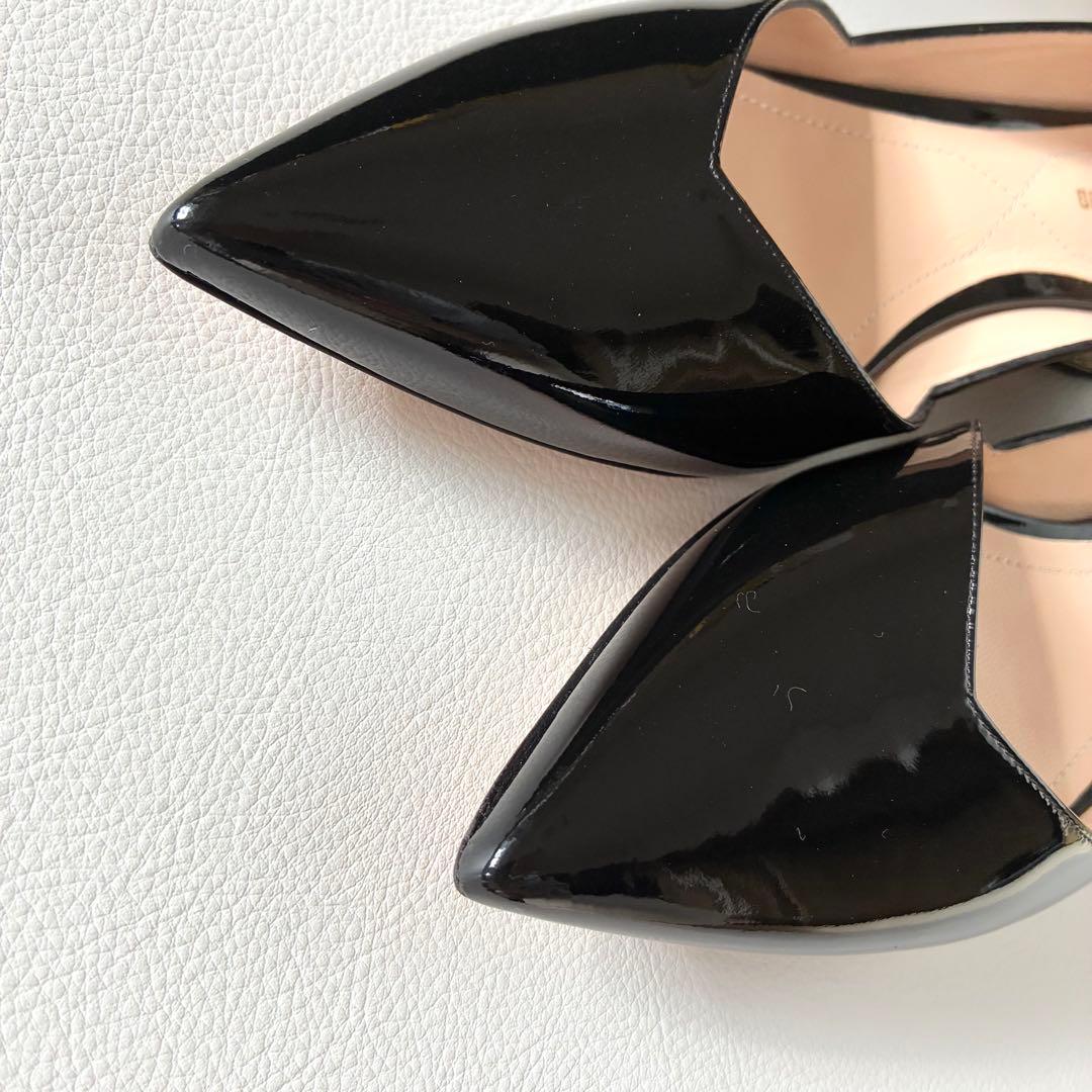 未使用✨ニコラスカークウッド　エナメルパンプス　パール　ポインテッドトゥ　37