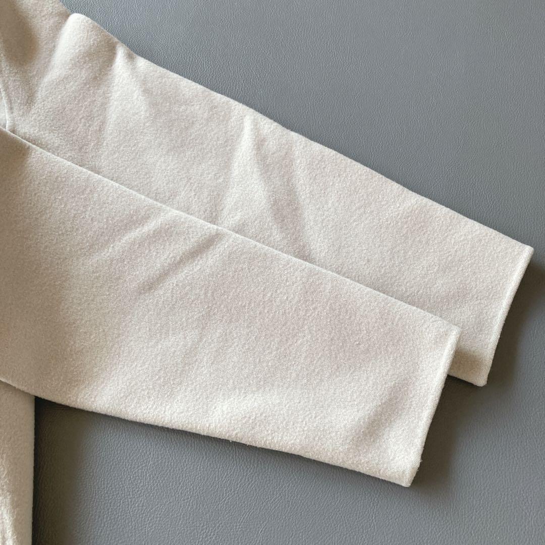 s*a様 ソージュ　ウールリバーローブコート　ロング　ベルト付き　グレージュ　S