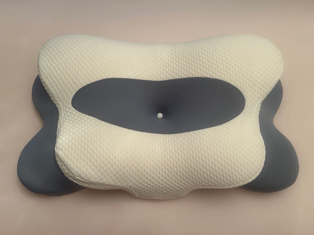 人間工学メモリーフォーム枕 ホワイト/グレー