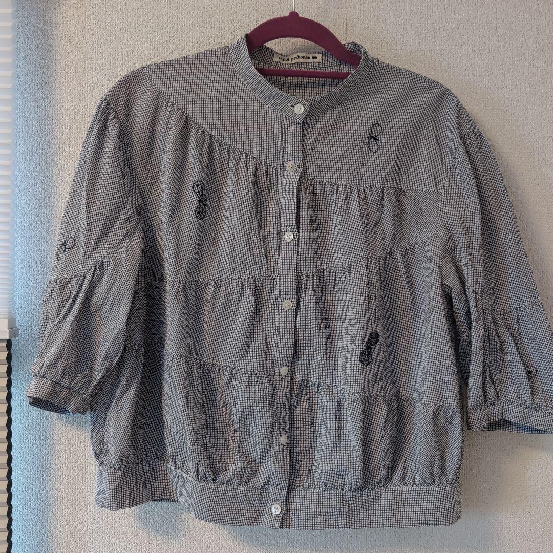 ミナペルホネン　ちょうちょ　ブラウス36