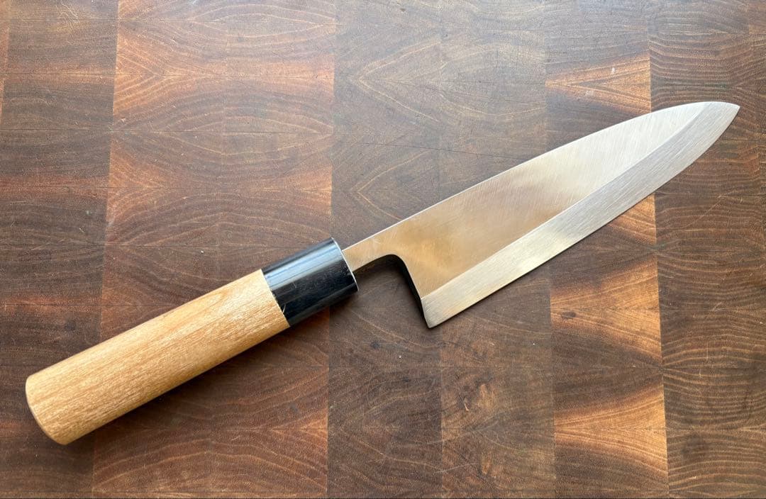 堺打刃物　霞　出刃　180mm 6寸　包丁　白鋼　和包丁　釣り　未使用