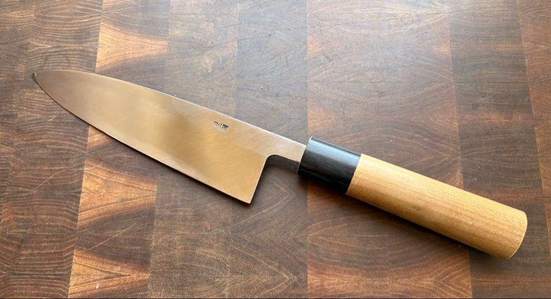 堺打刃物　霞　出刃　180mm 6寸　包丁　白鋼　和包丁　釣り　未使用