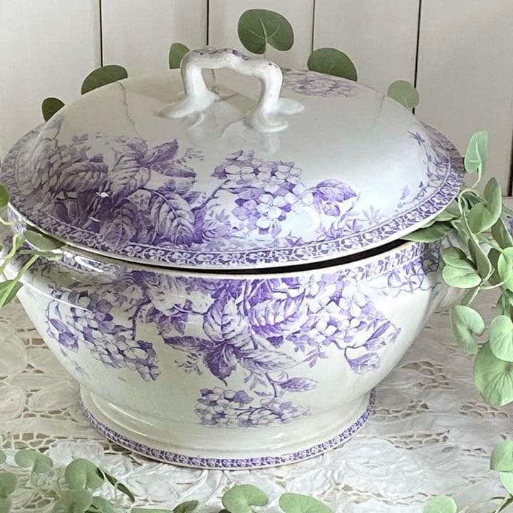 フランス アンティーク☆ジアンチューリーン紫陽花スーピエールGien