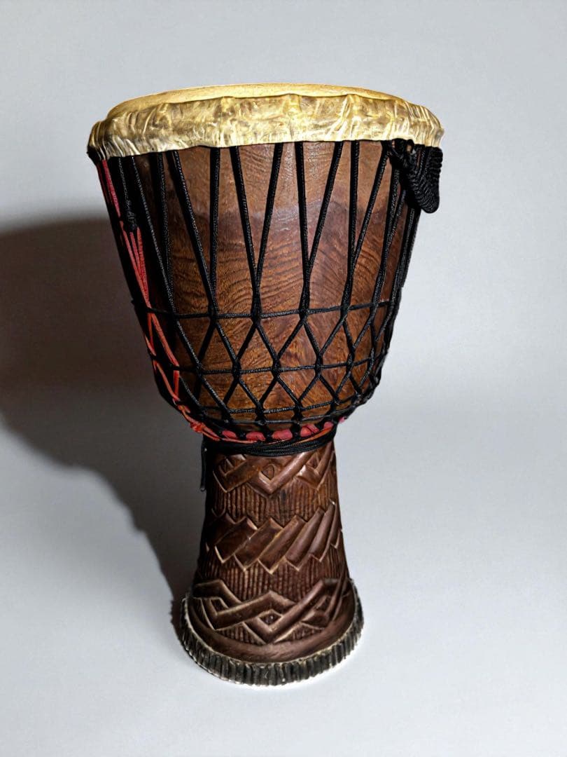 アフリカ民族 ジャンベ 大型 高さ63cm打面31cmパーカッション 打楽器