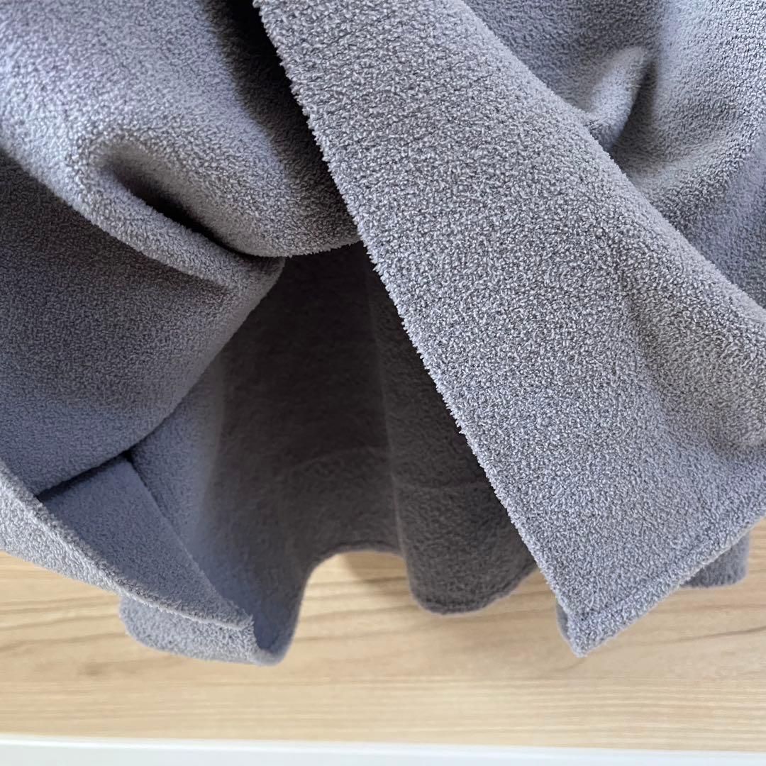 美品★BRIEFING GOLF ROOM もこもこニットTシャツ 灰×黒 M