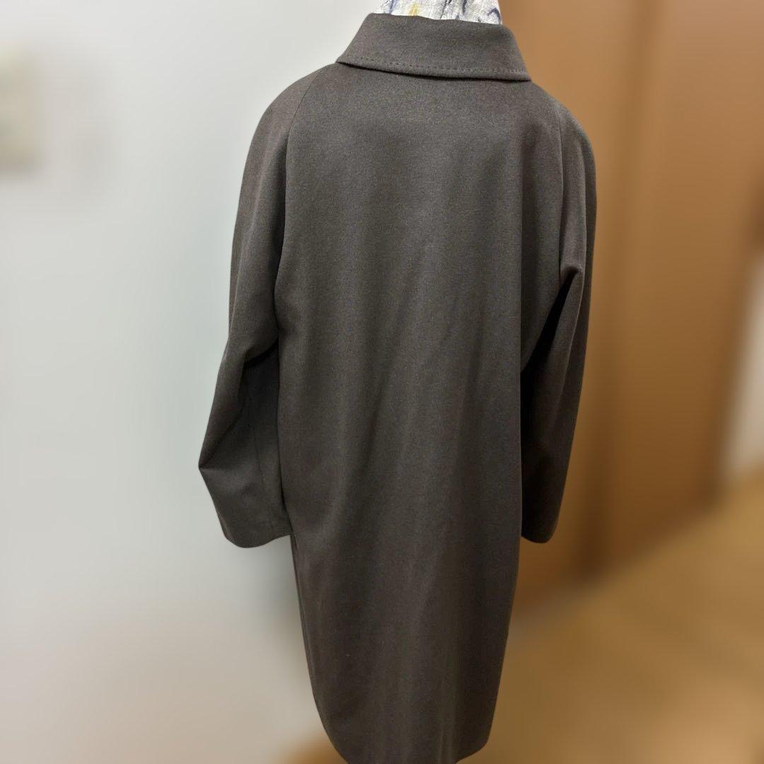 BALMAIN ダークブラウン ロングコート（裏シルク）