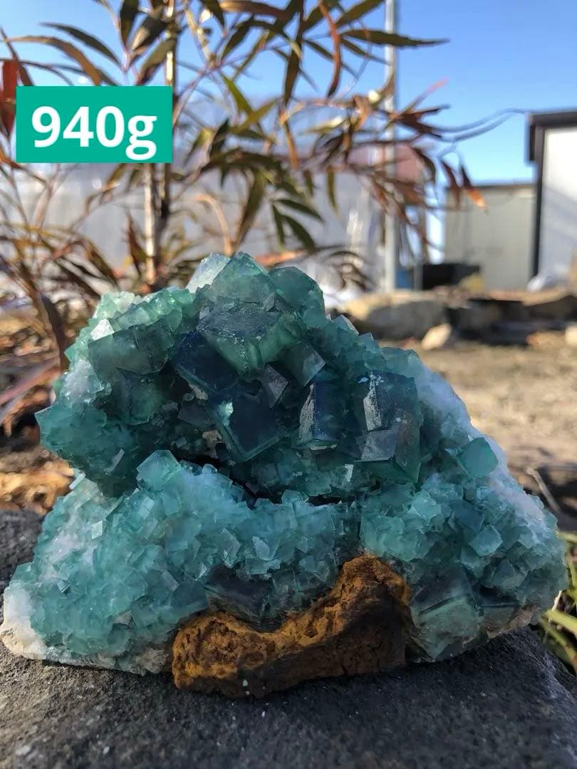 ❤️レア　綺麗　940g グリーン　フローライト　逸品　蛍石　トーン　クラスター