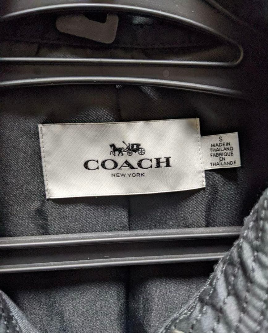 【極美品】COACH メンズ トレンチコート ブラック