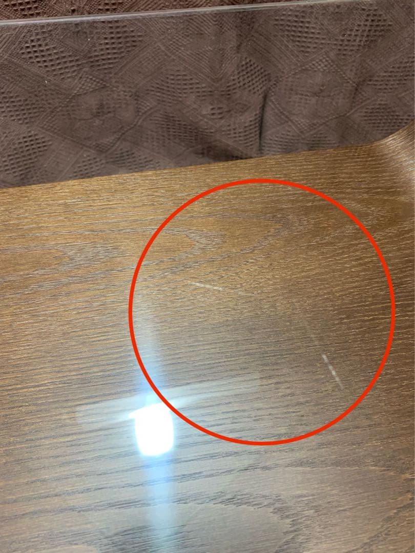 【美品】北欧風 センターテーブル ニトリ 曲げ木 プライウッド ガラステーブル