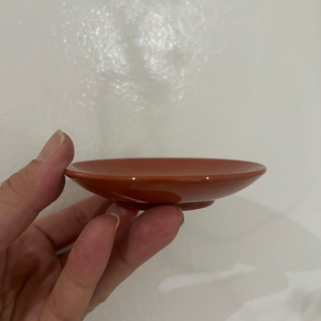 珉平焼　民平焼　淡路焼　明治　豆皿　茶托　5枚セット