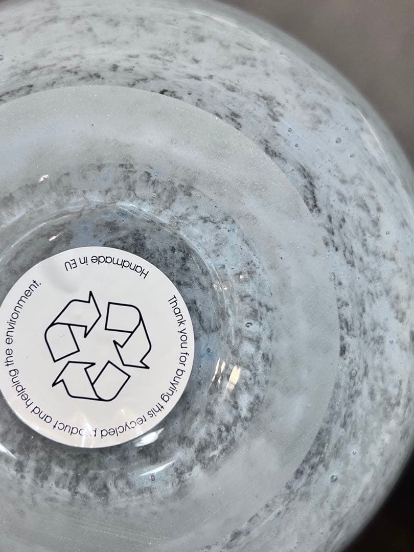 伊崎様【未使用】Henry Dean 気泡入りガラス フラワーベース 花瓶