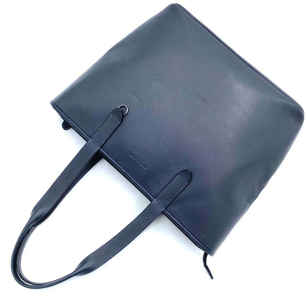 極美品✨COACH サリバン ビジネストート A4肩掛け レザー ネイビー