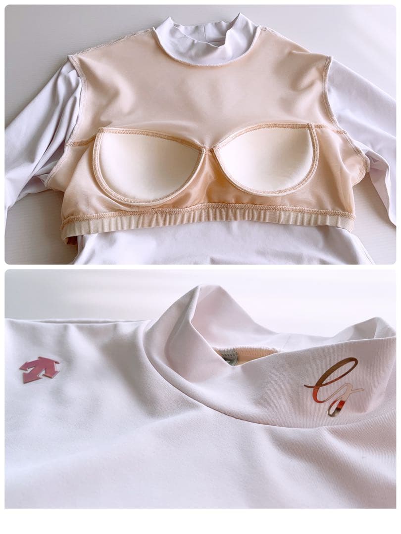 デサントゴルフ　LUXE クリスタルコレクション　ハイネックシャツ　スカート