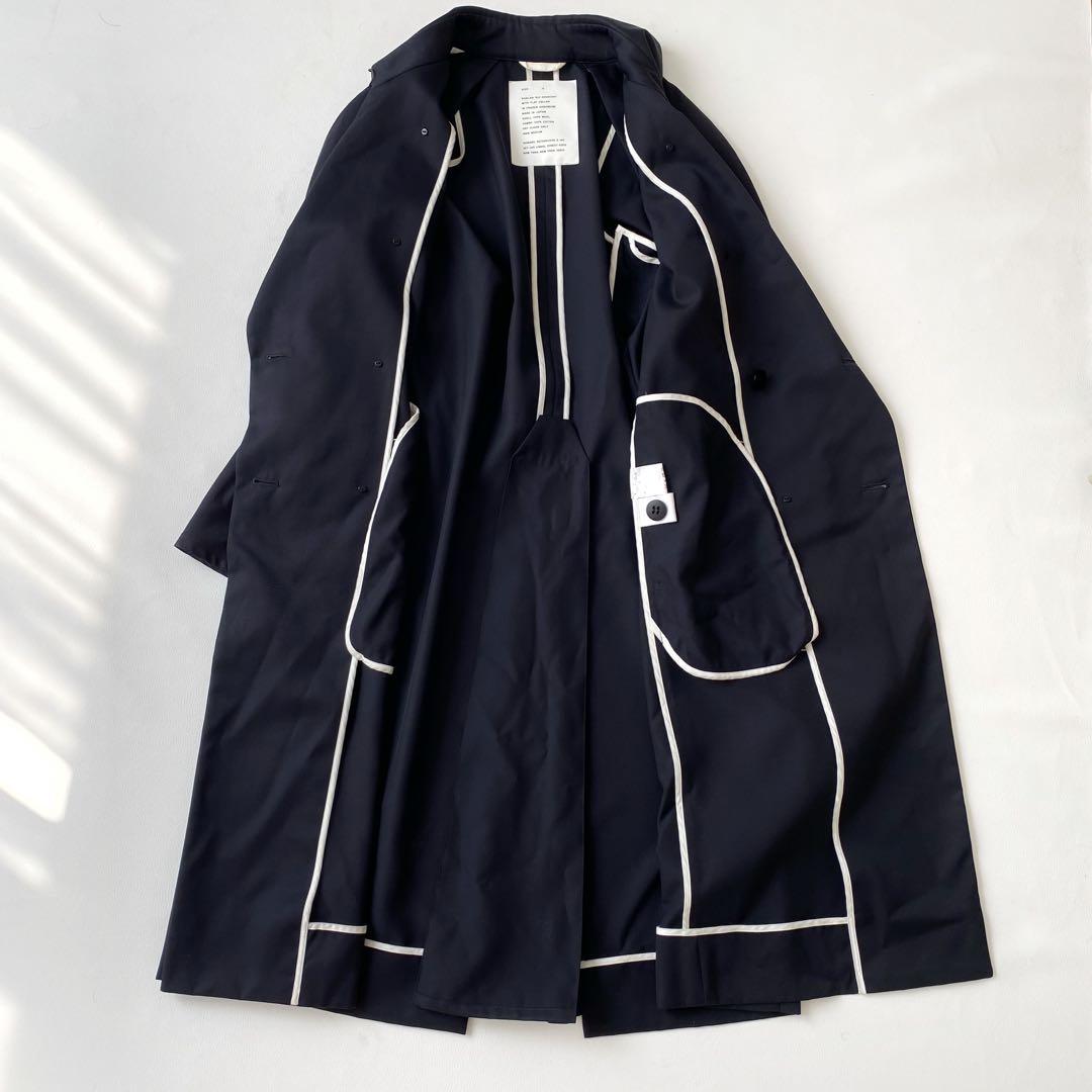 名作　OVERCOAT オーバーコート　トレンチコート　ネイビー