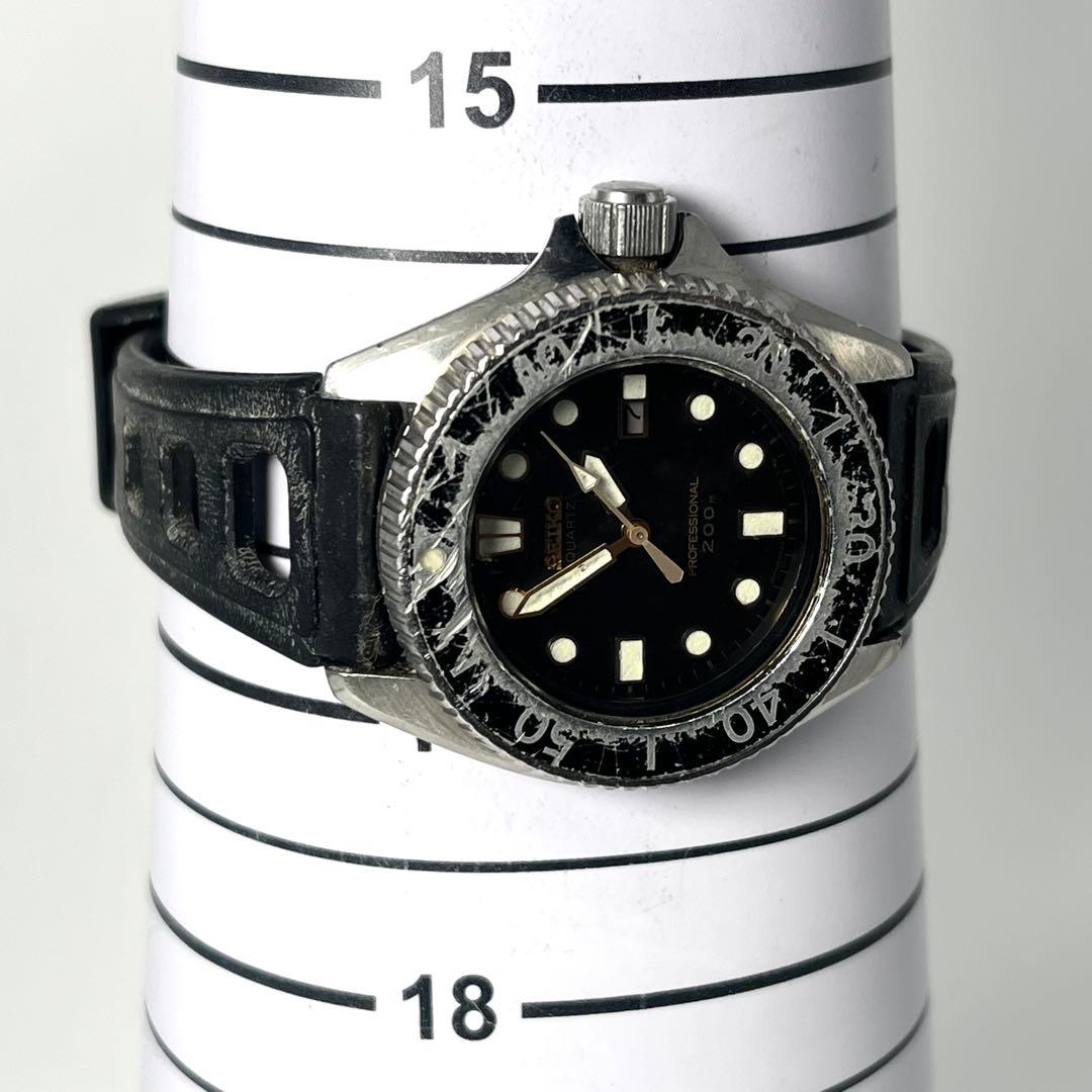 【新品電池/稼働】セイコー ダイバーズウォッチ デイト 黒 2A22-0170