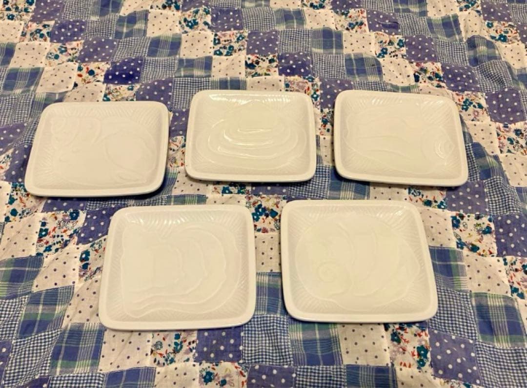【深川製磁＊白い風 銘々皿 角小皿 5枚set】