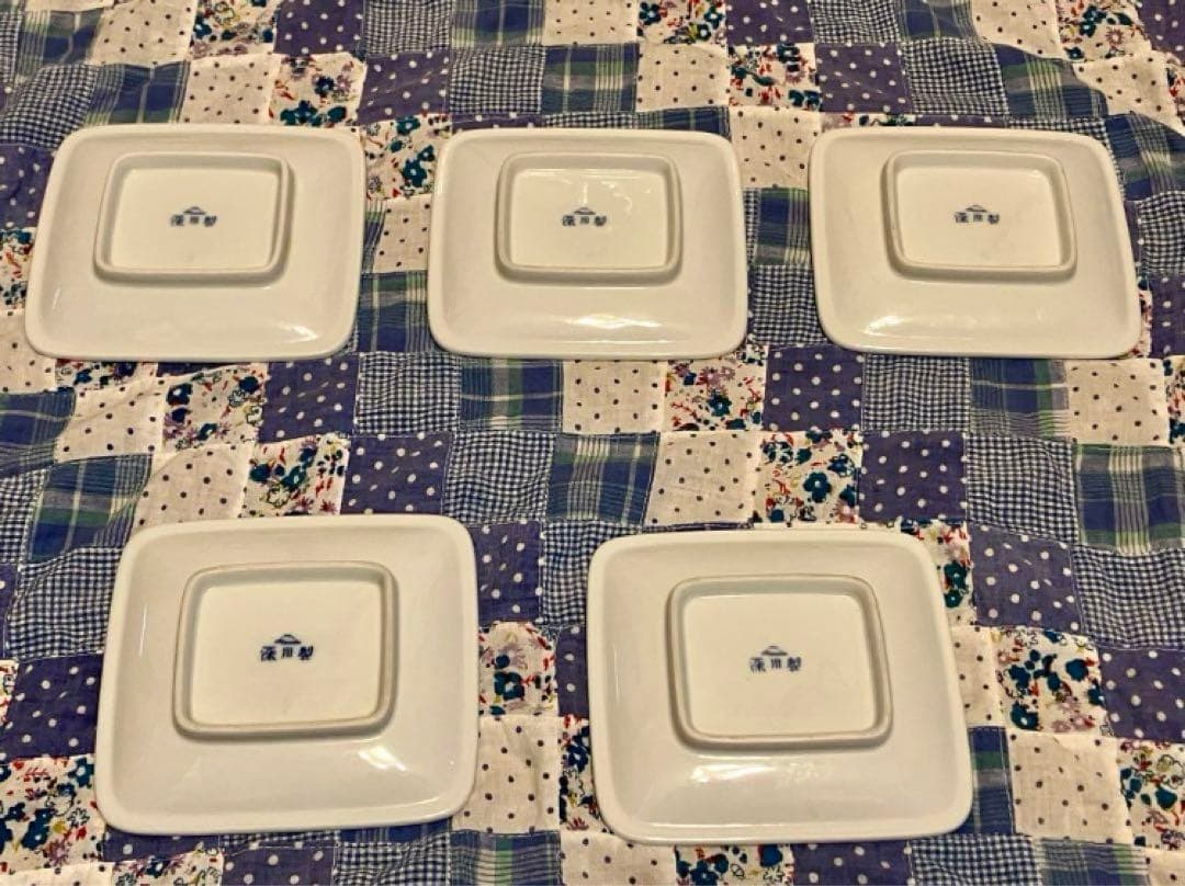 【深川製磁＊白い風 銘々皿 角小皿 5枚set】