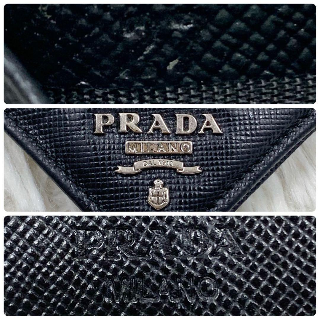 【✨付属品完備✨】 プラダ メタルロゴ マネークリップ ブラック