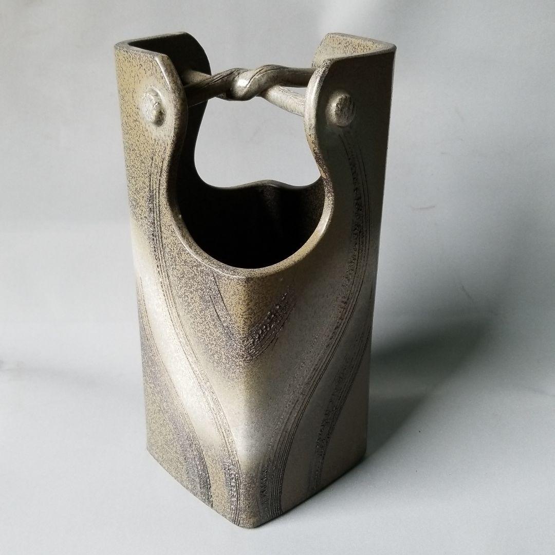 信楽焼傘立て  ひし形手付き 高さ４５cm