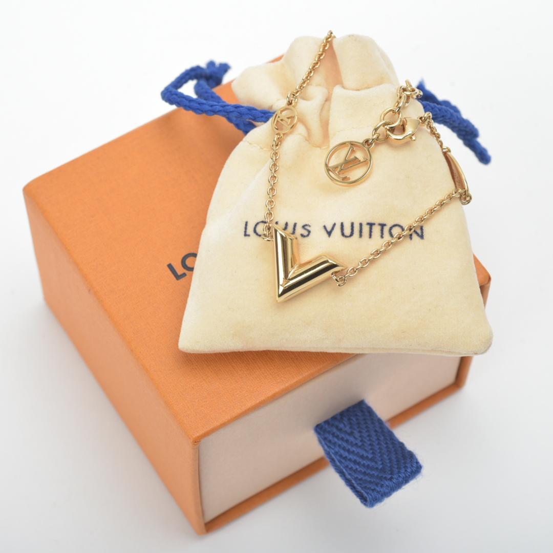 美品◇ルイヴィトン ブレスレット エセンシャルV M00858 ゴールド 箱付き