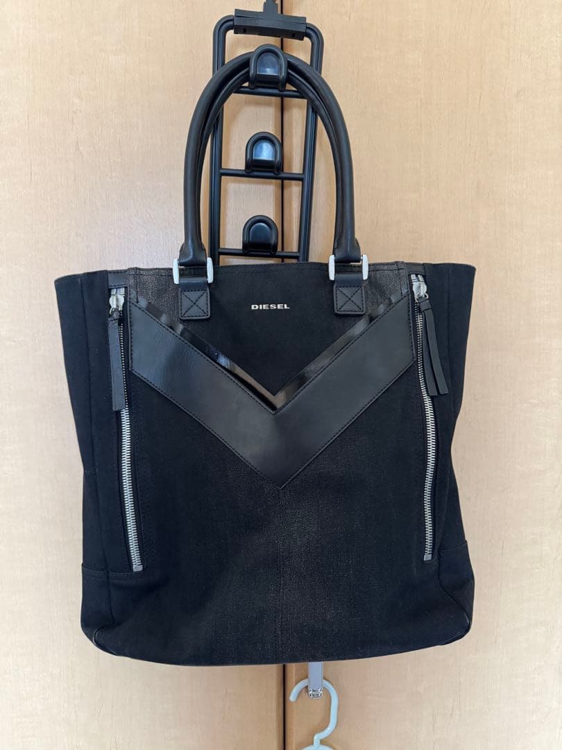 DIESEL ブラック　デニムトートバッグ