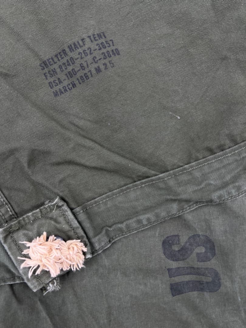 米軍 軍幕　US パップテント 60年代 シェルターハーフ #11