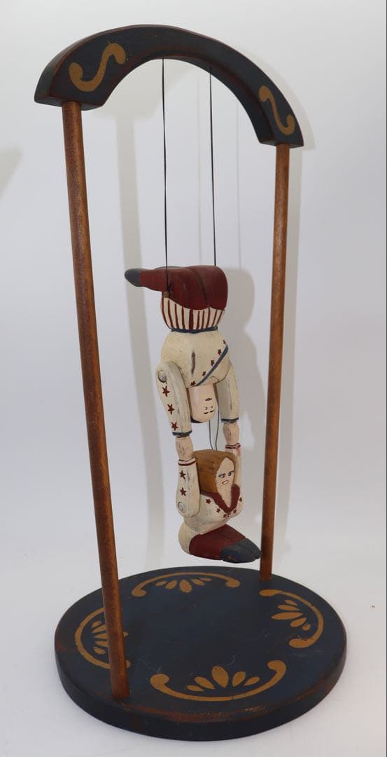 空中ブランコ アメリカン・フォーク・アートWOLF CREEK 木製空中ブランコ