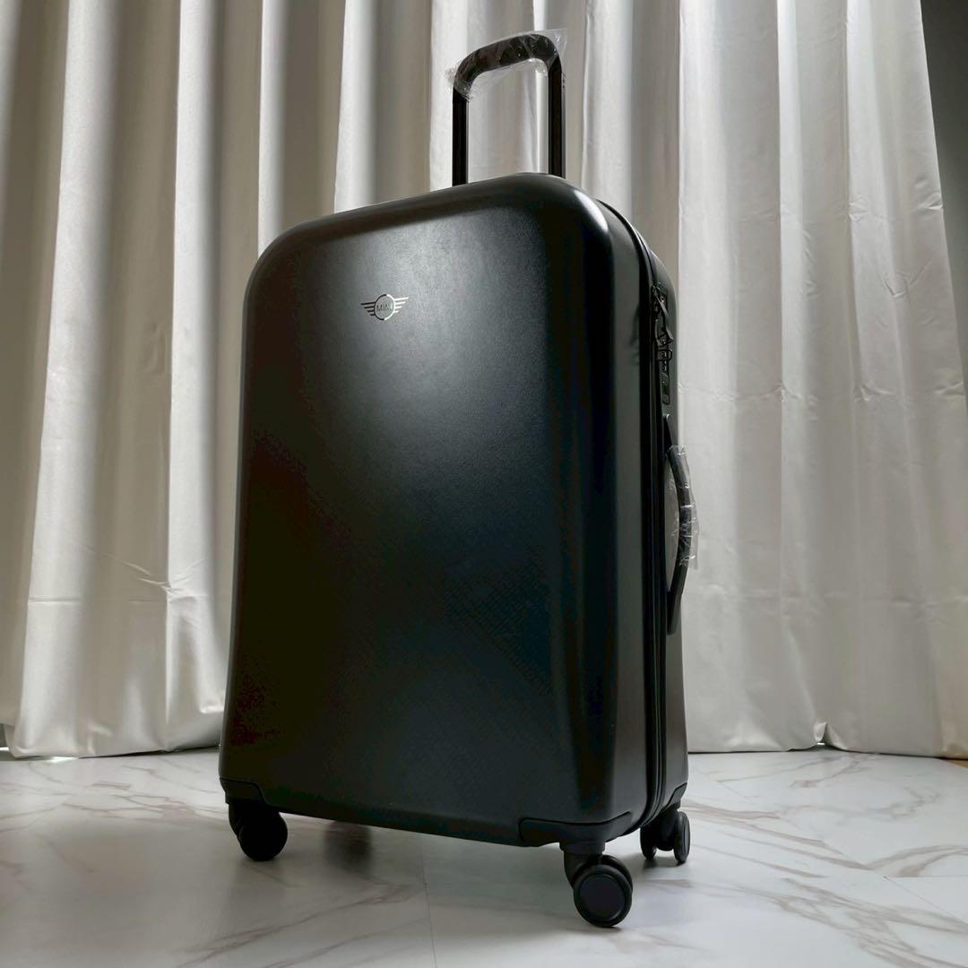 ミニクーパー　キャリーケース　黒　旅行　ロゴ　4輪　ファスナー　ロック式