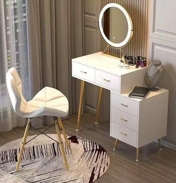 ホワイトドレッサー デスクのみ 訳あり品　写真をご確認 206-80-01