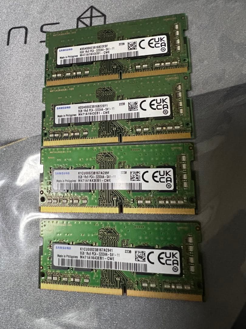 Samsung HP DDR4メモリ4枚セット3200