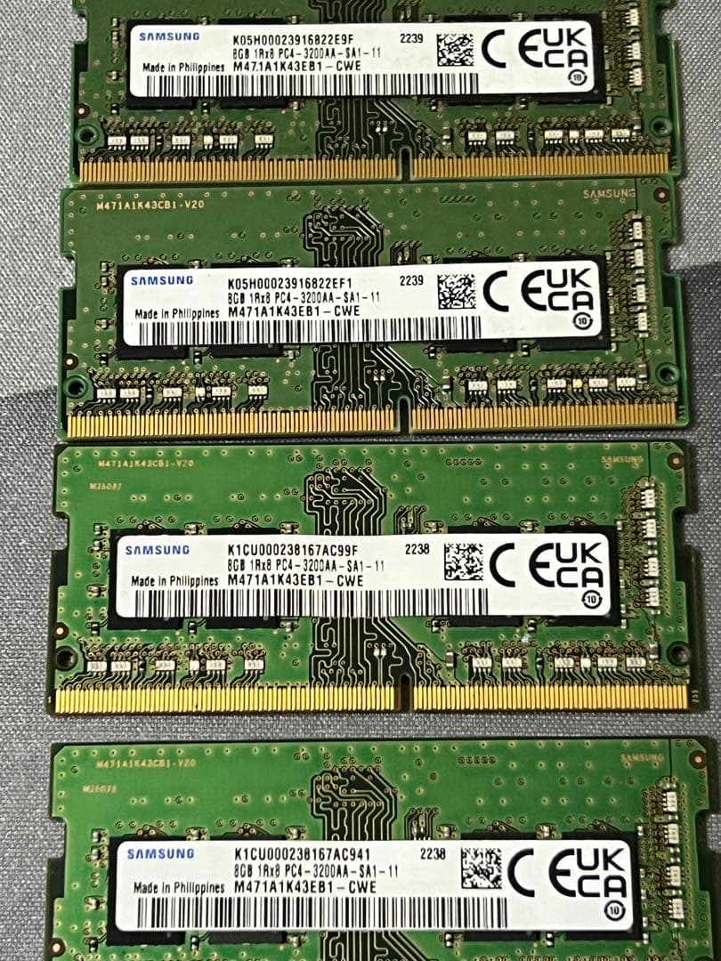 Samsung HP DDR4メモリ4枚セット3200