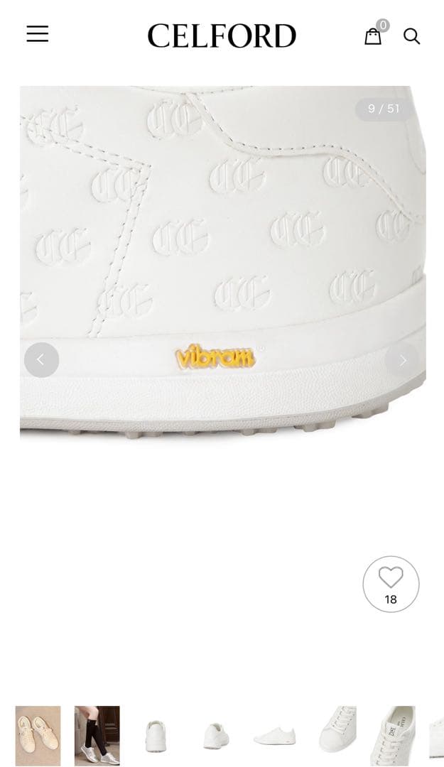 定価27500円【CELFORD GOLF】　ロゴエンボススパイクレスシューズ