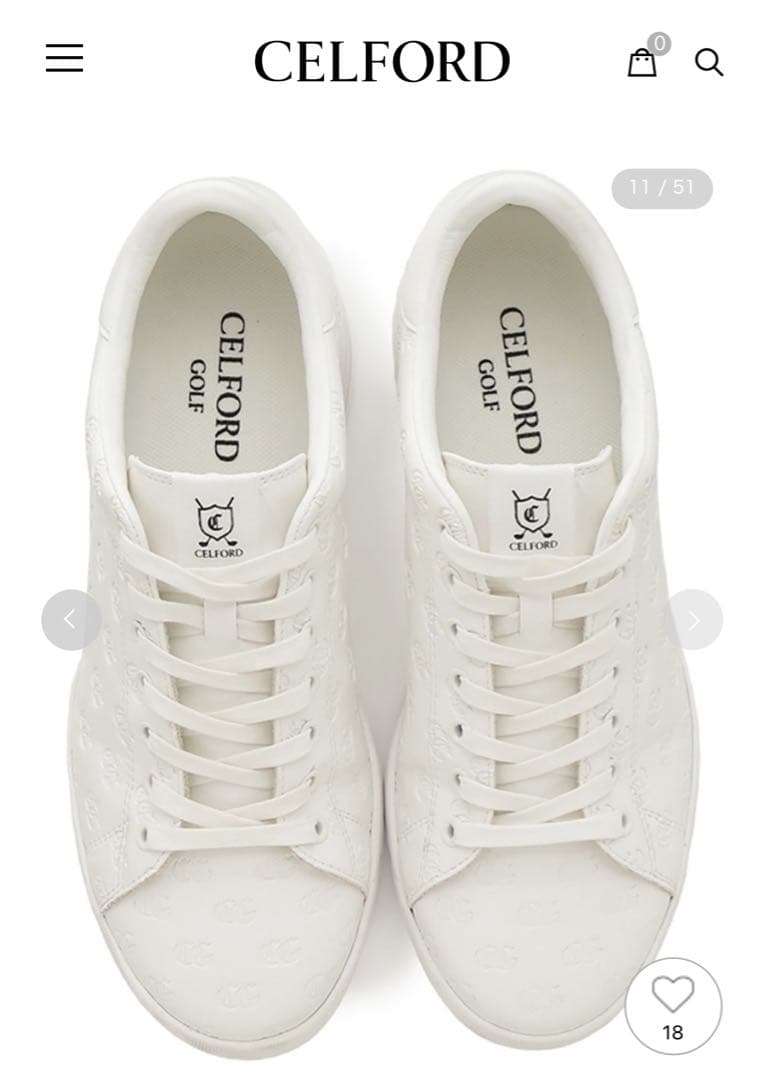 定価27500円【CELFORD GOLF】　ロゴエンボススパイクレスシューズ