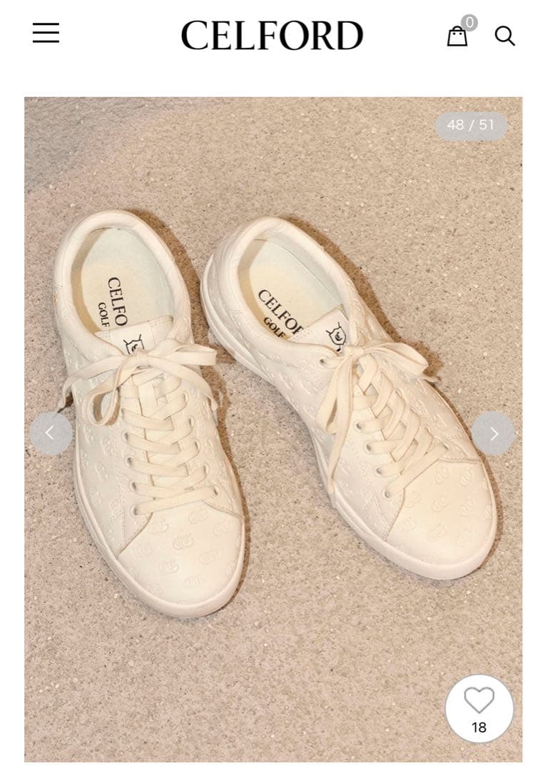 定価27500円【CELFORD GOLF】　ロゴエンボススパイクレスシューズ