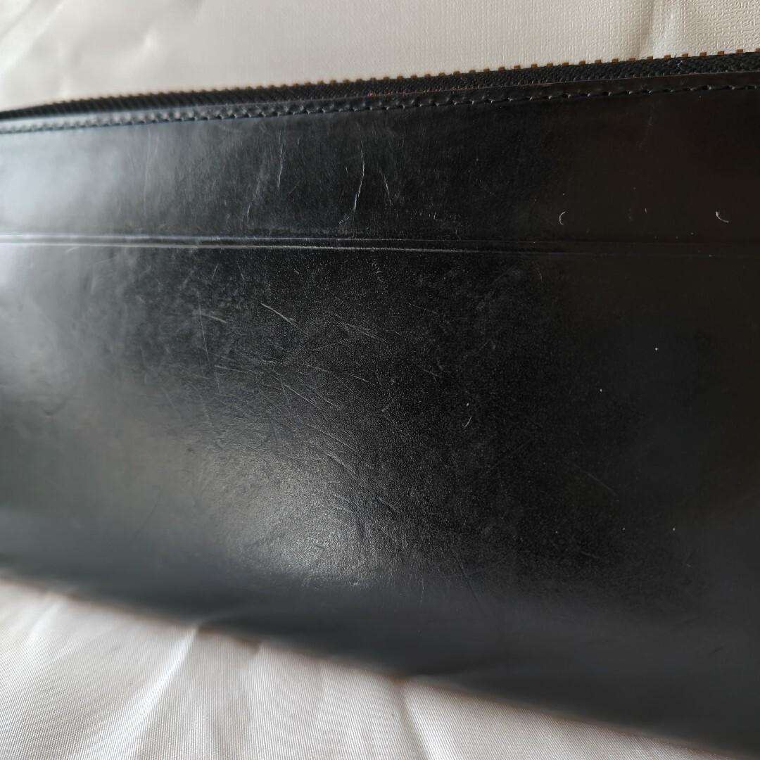 GANZO THIN BRIDEL ラウンドファスナー 長財布 黒