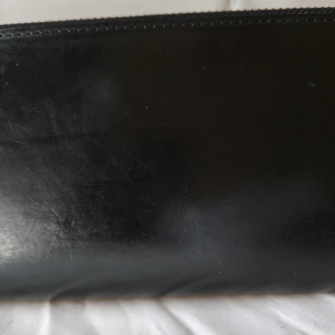 GANZO THIN BRIDEL ラウンドファスナー 長財布 黒
