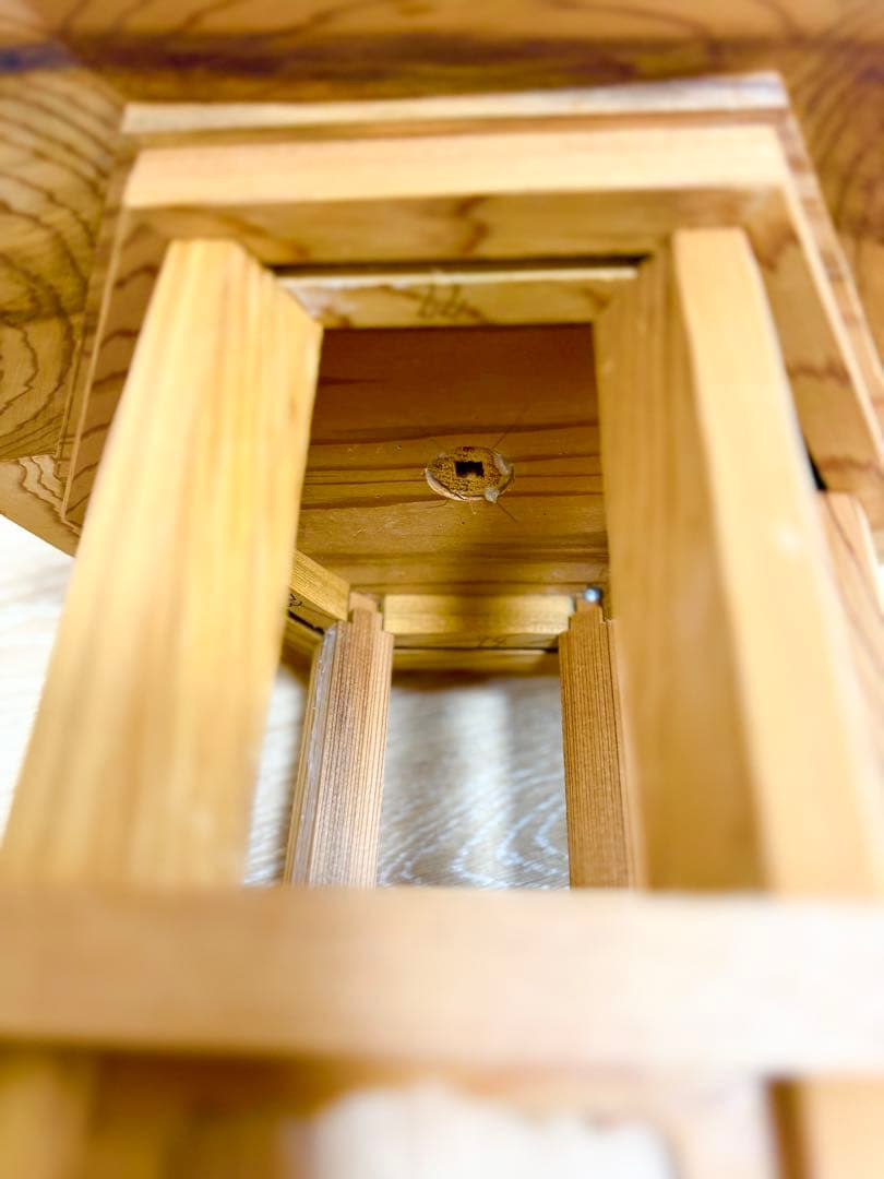 伝統工芸士 小南吉彦 作 春日杉 六角釣燈籠 吊行灯 高34cm