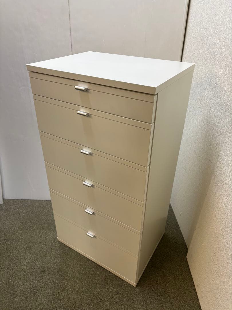 6段チェスト　ホワイト色