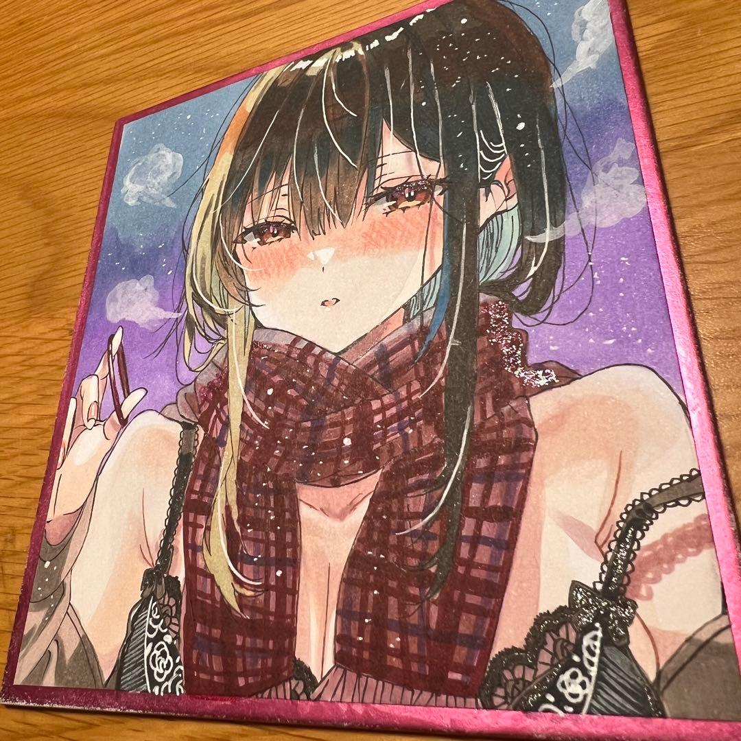 ゆ*り様 手描きイラスト アナログイラスト オリジナルイラスト 色紙 イラスト