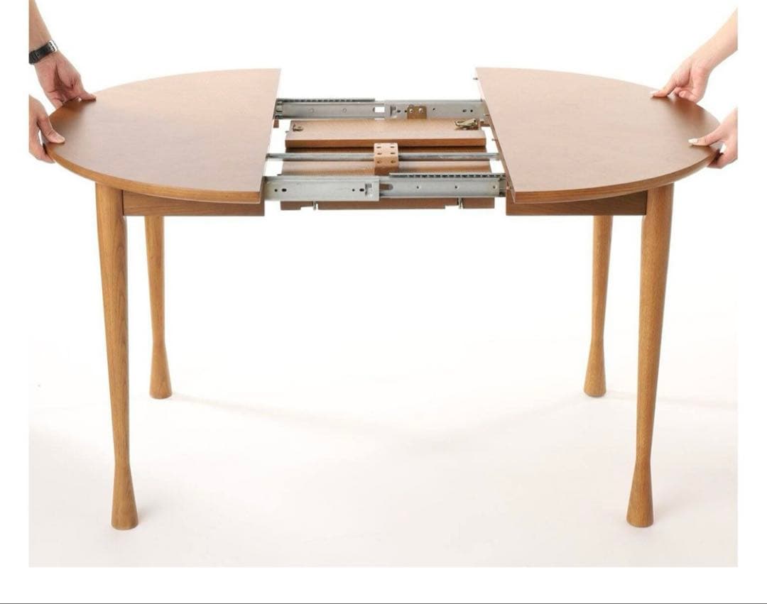 【即購入お控えください】AROS ROUND TABLE ブラウン 伸長式