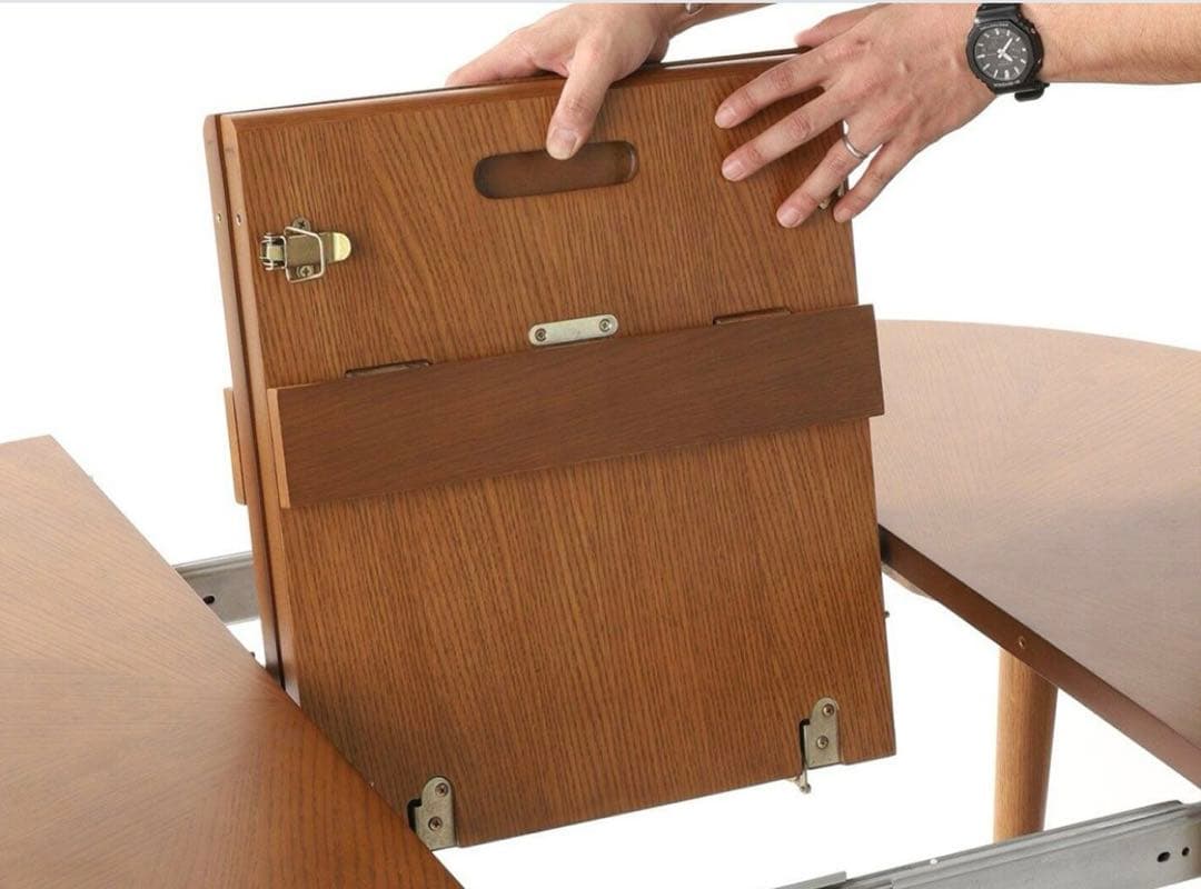 【即購入お控えください】AROS ROUND TABLE ブラウン 伸長式