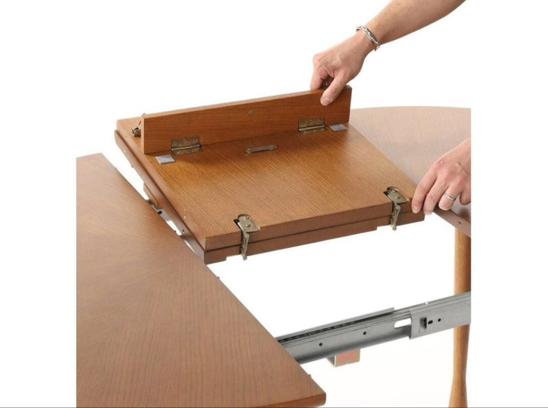 【即購入お控えください】AROS ROUND TABLE ブラウン 伸長式