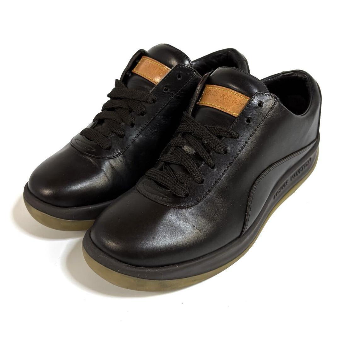 【美品】ルイ ヴィトン レザー スニーカー 35サイズ イタリア製 元袋付き