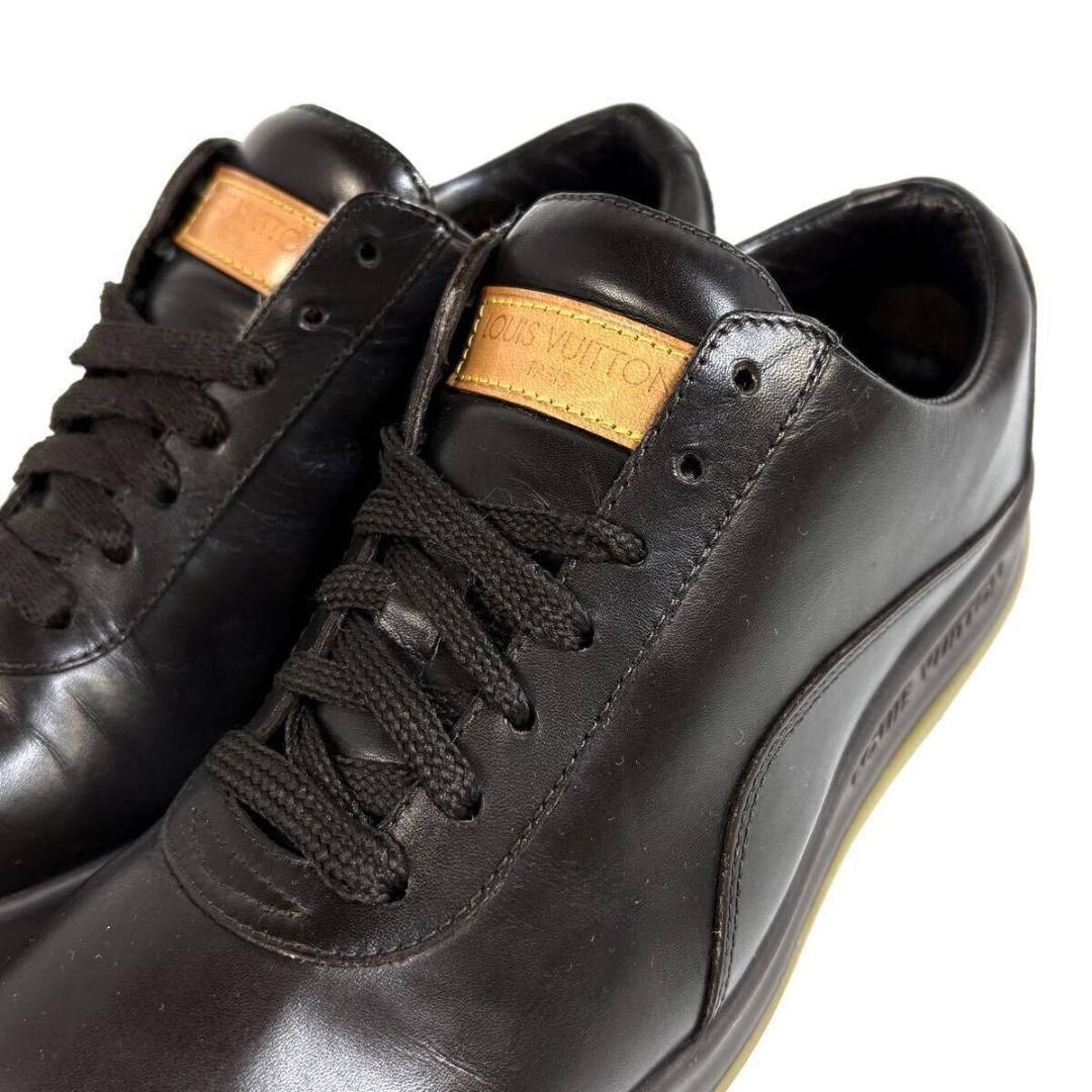 【美品】ルイ ヴィトン レザー スニーカー 35サイズ イタリア製 元袋付き