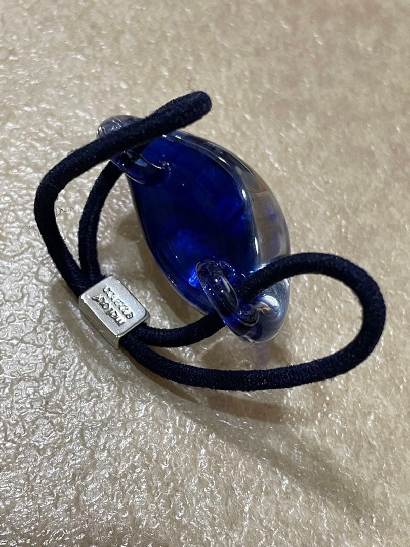 コレットマルーフ　グラスポニー　ブルー✖️シルバー　ポニー　ヘアゴム