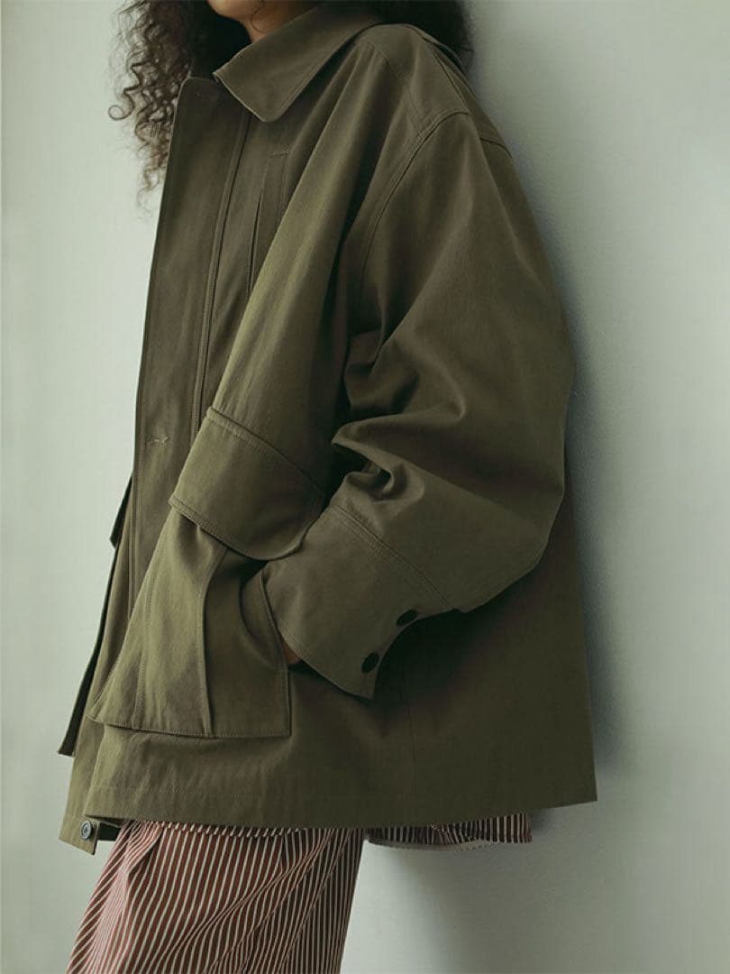 ETRE TOKYO エトレ 新品タグ付 ハイカウントミリタリーコート カーキ