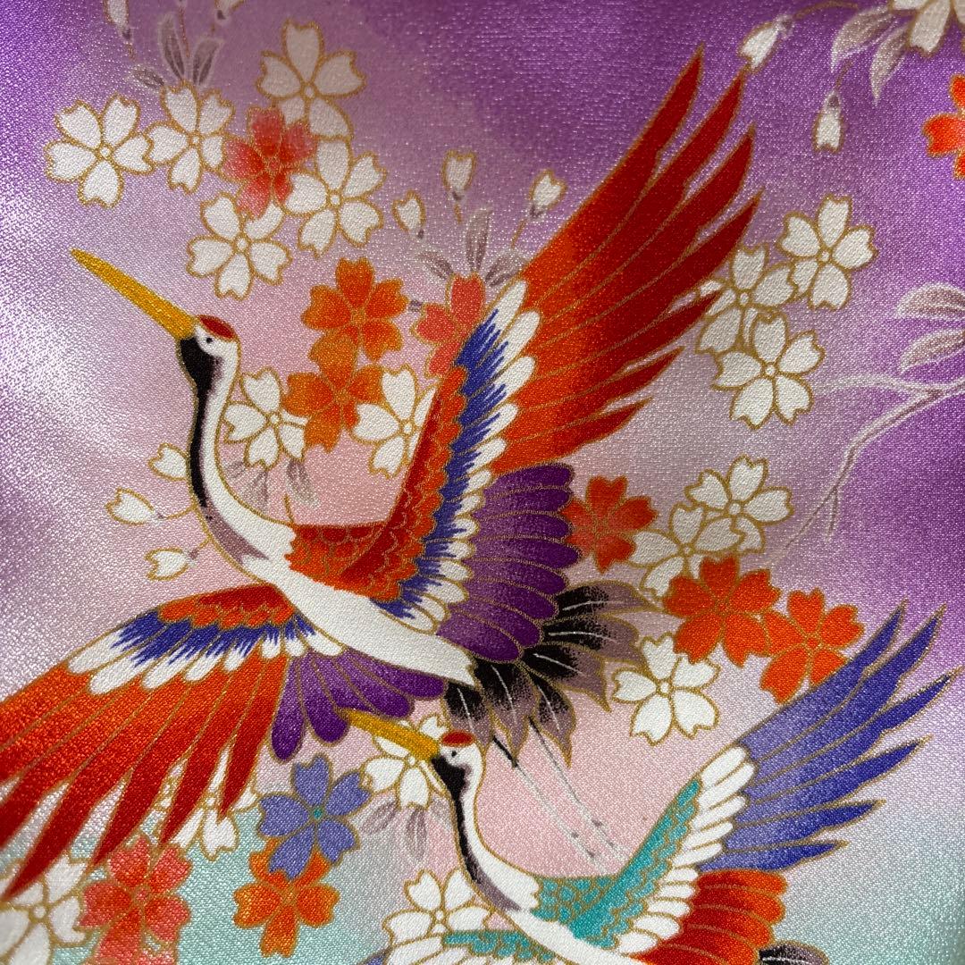 七五三　着物セット　7歳　だらり帯　ぽっくり付き　紫色